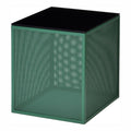 Green Square Glass Top Side Table U669
