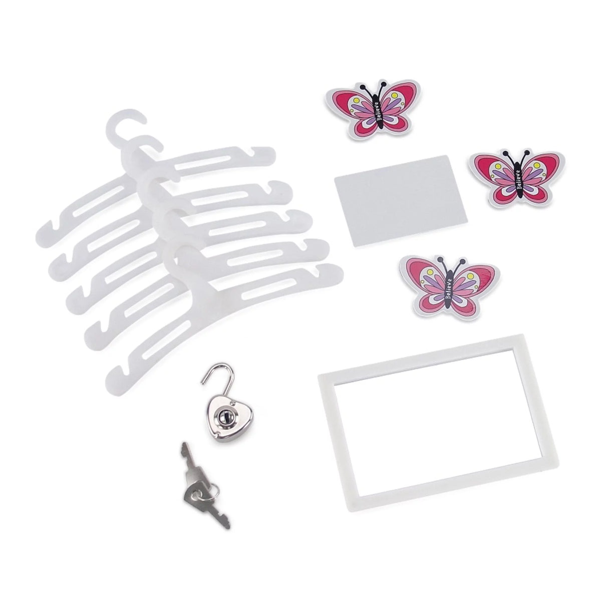 14 Inch Doll Furniture Locker Storage Accessory with Lock and Key F9829