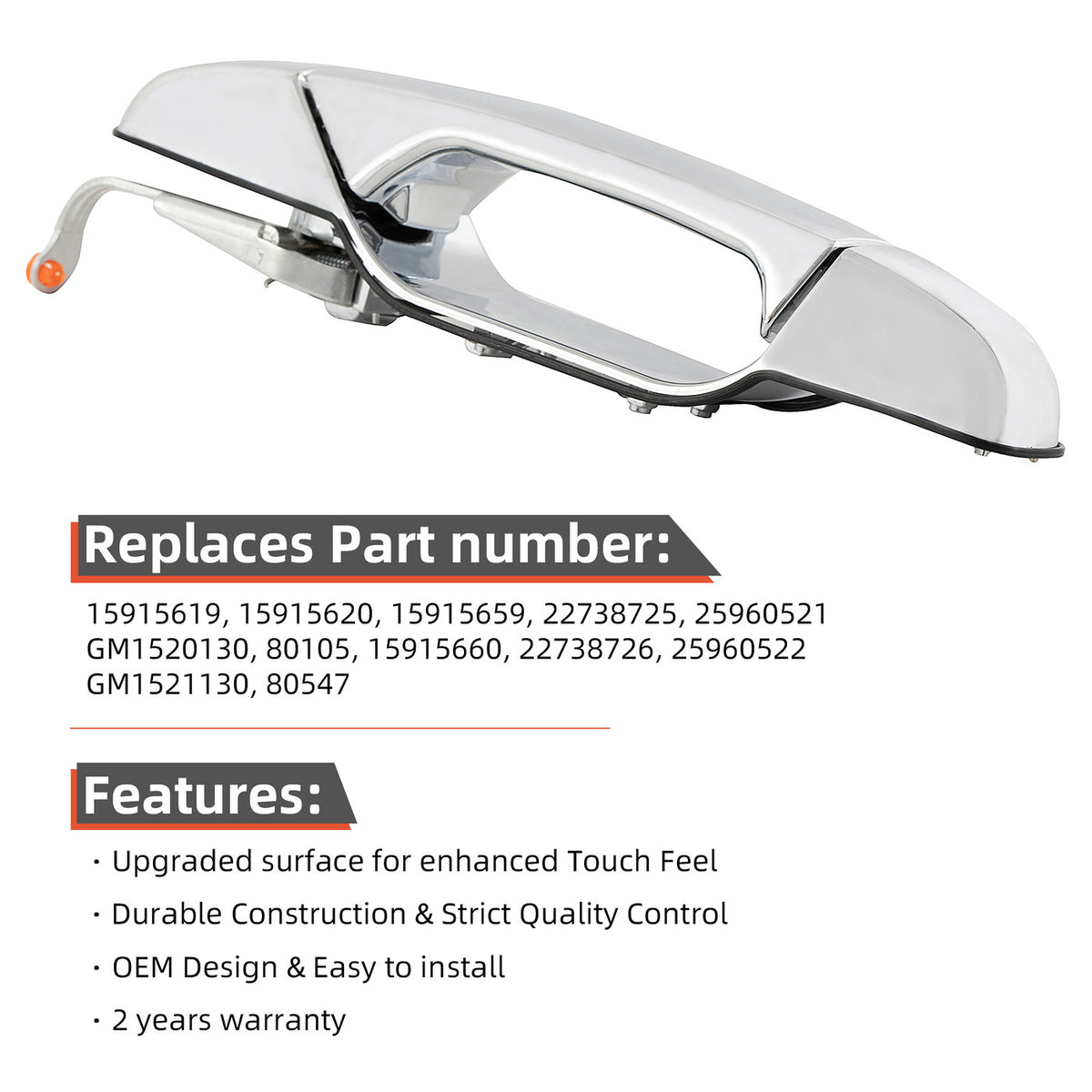 Chrome Exterior Door Handle S892188