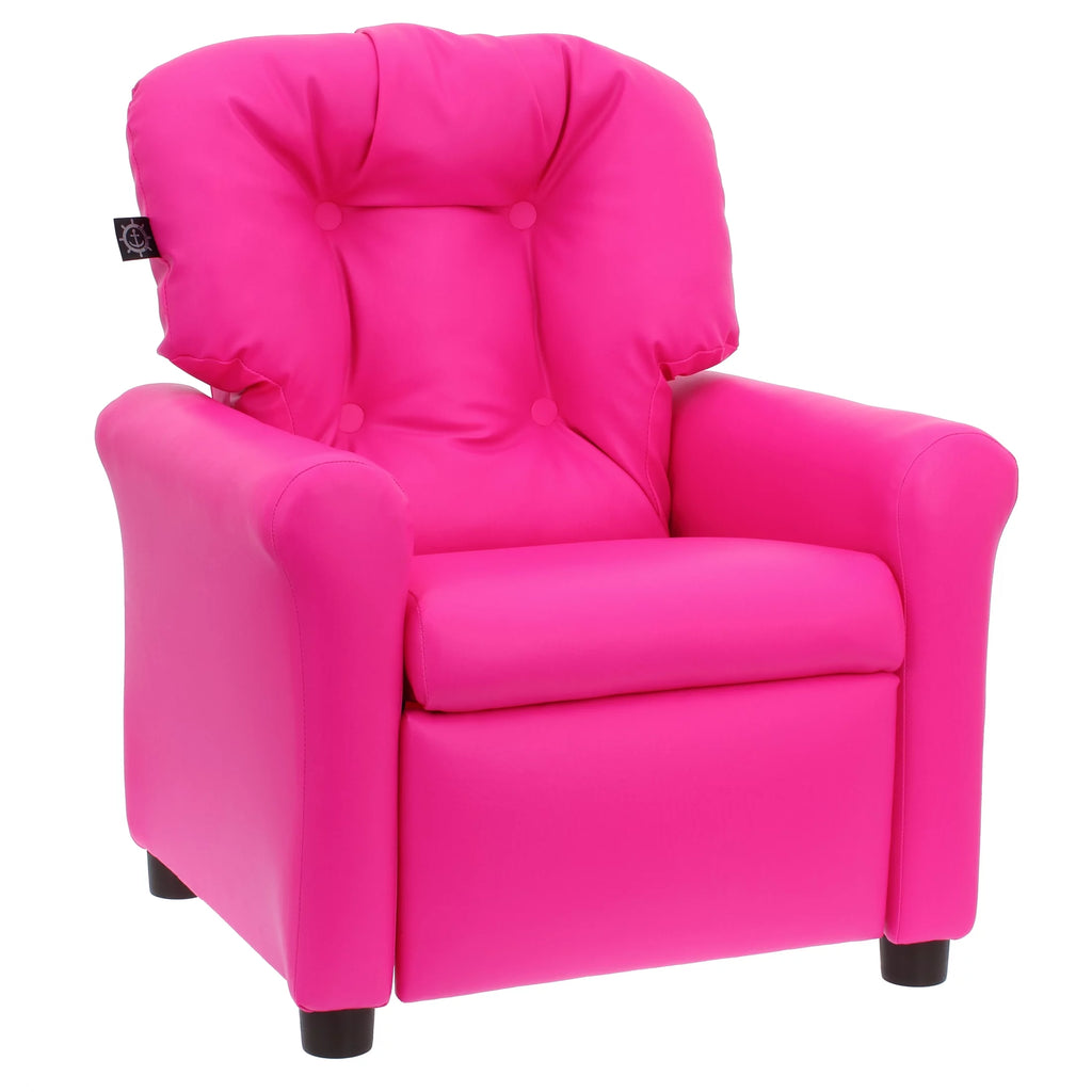 Kids Recliner Chair Polyester Linen Retro Orange E90821