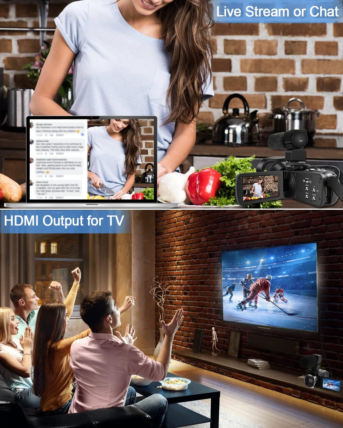 4K 60fps Video Camera Camcorder with 18x Zoom X192