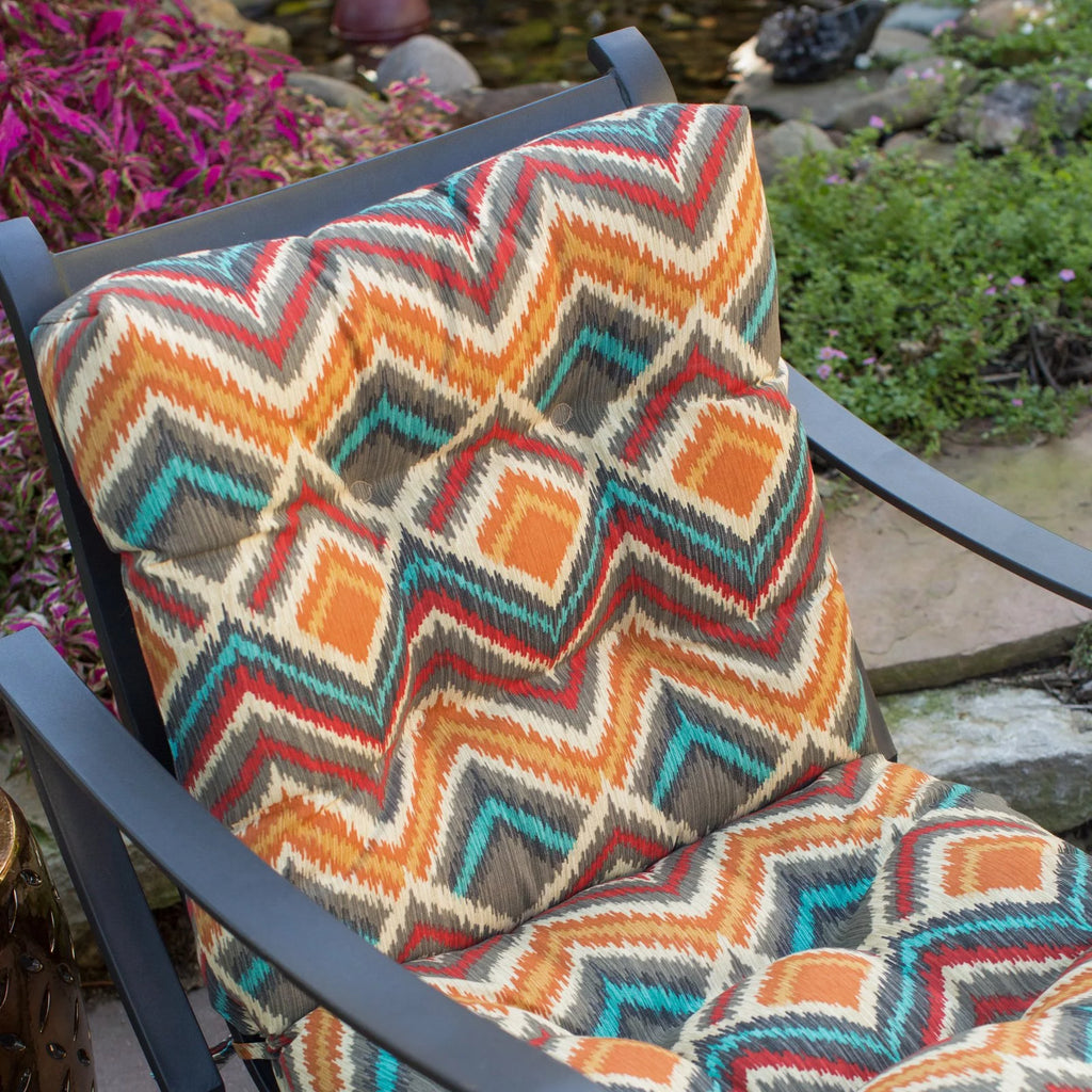 Reversible Tufted Outdoor Chair Cushion S205108
