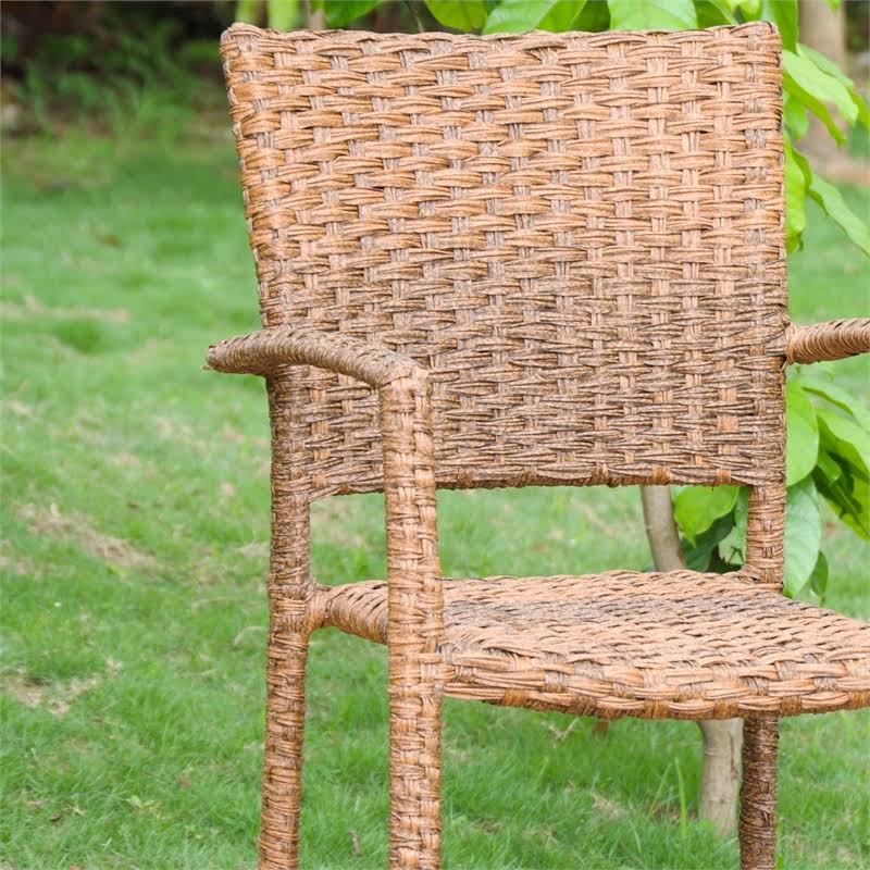 Set of 4 Aluminum Square Back Dining Chair B2097