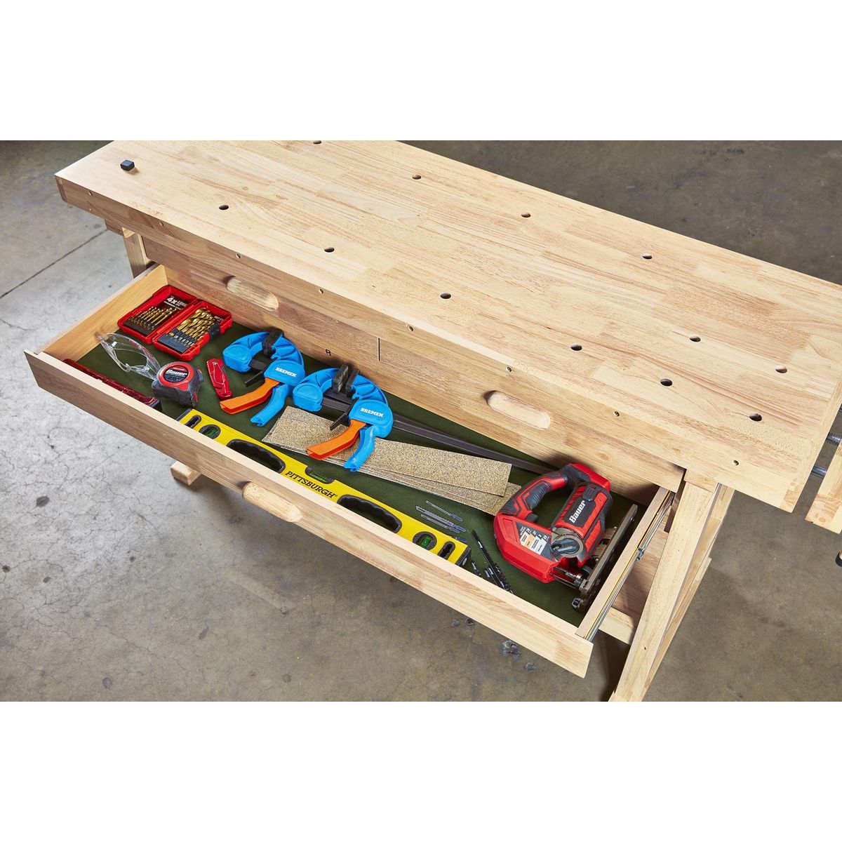 60 in. 3-Drawer Hardwood Workbench F530