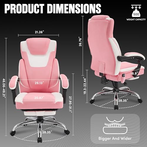 Bluewhite Massage Office Chair with Footrest X75965
