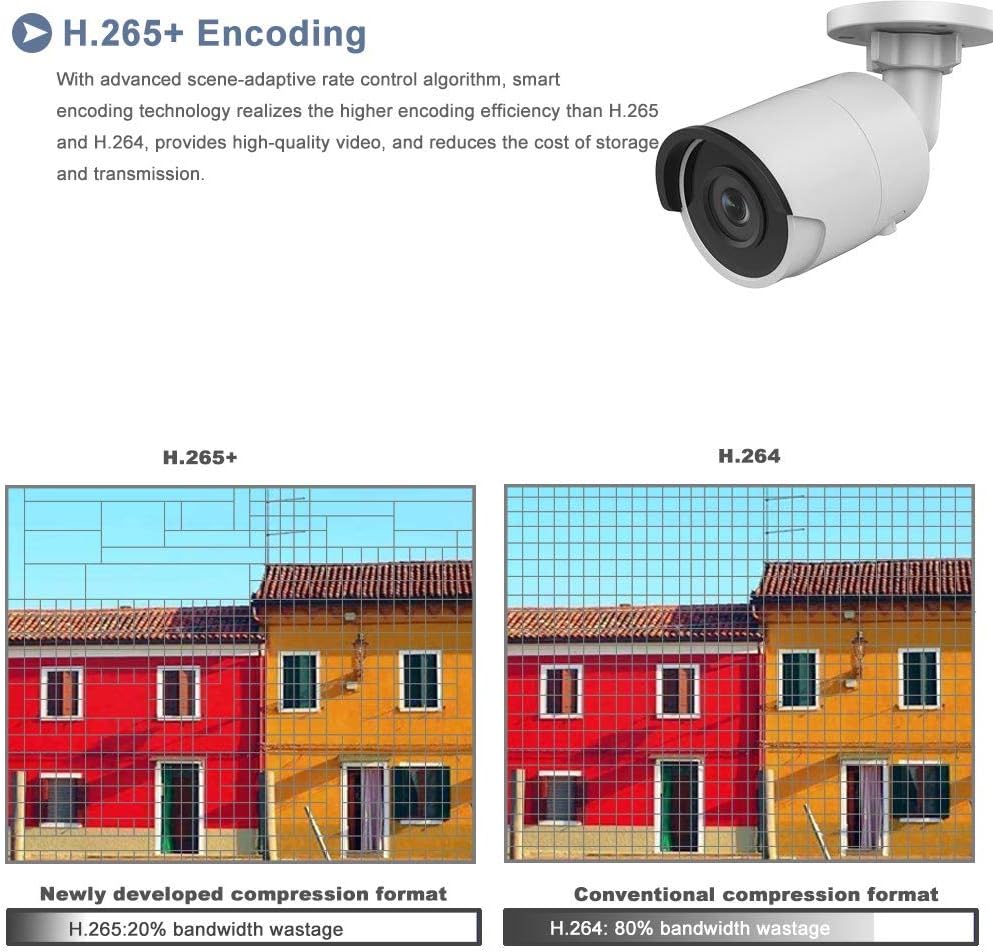 8MP Poe IP Outdoor Security Camera with EXIR Night Vision N640950