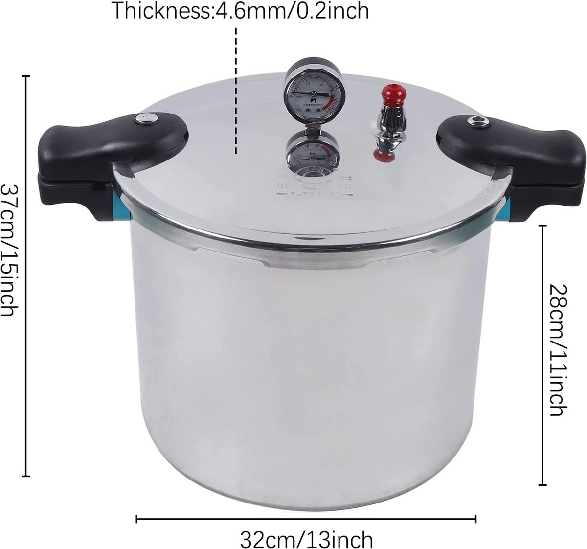 23 Quart Pressure Canner and Cooker with Pressure Gauge A75827