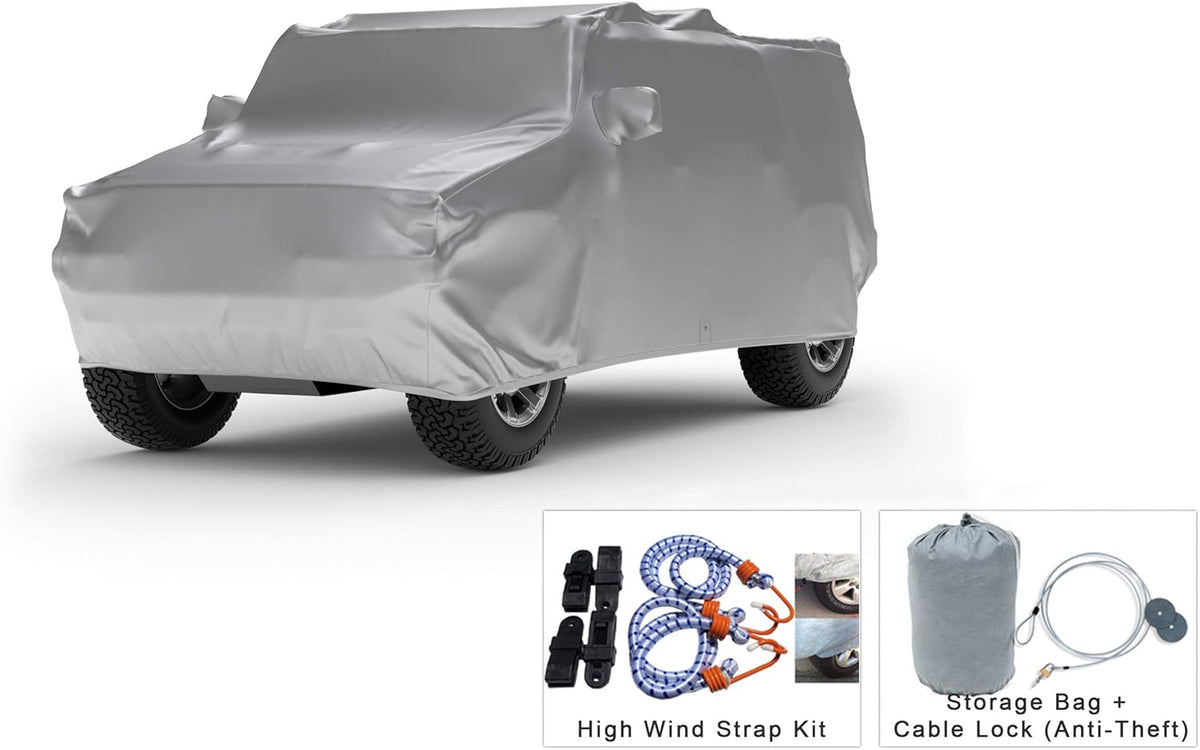 Weatherproof Hummer Cover with Fleece Lining, Cable Lock, Storage Bag & Wind Straps G969316