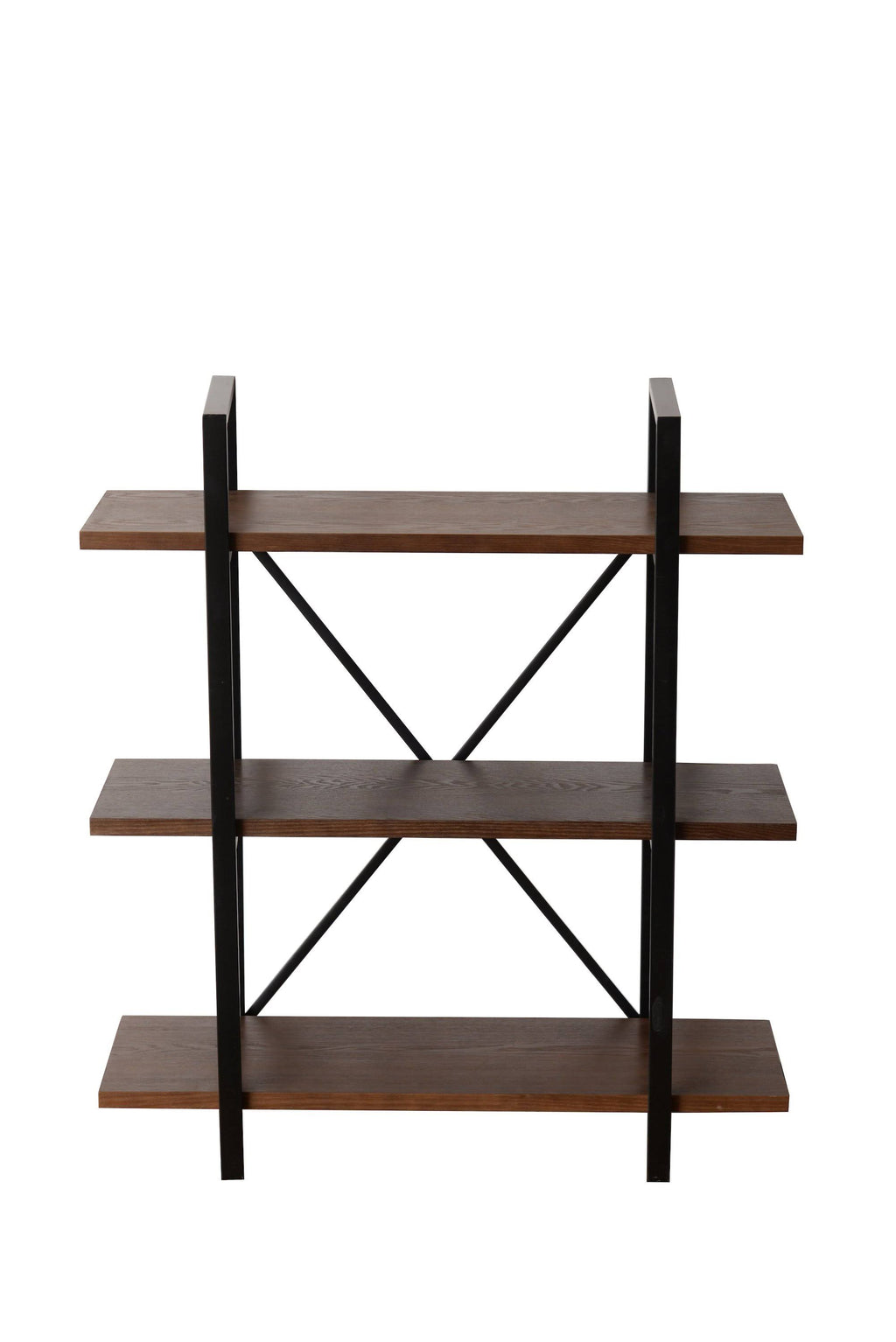 Walnut Brown 3 Shelf Etagere Bookcase R4206