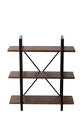 Walnut Brown 3 Shelf Etagere Bookcase R4206
