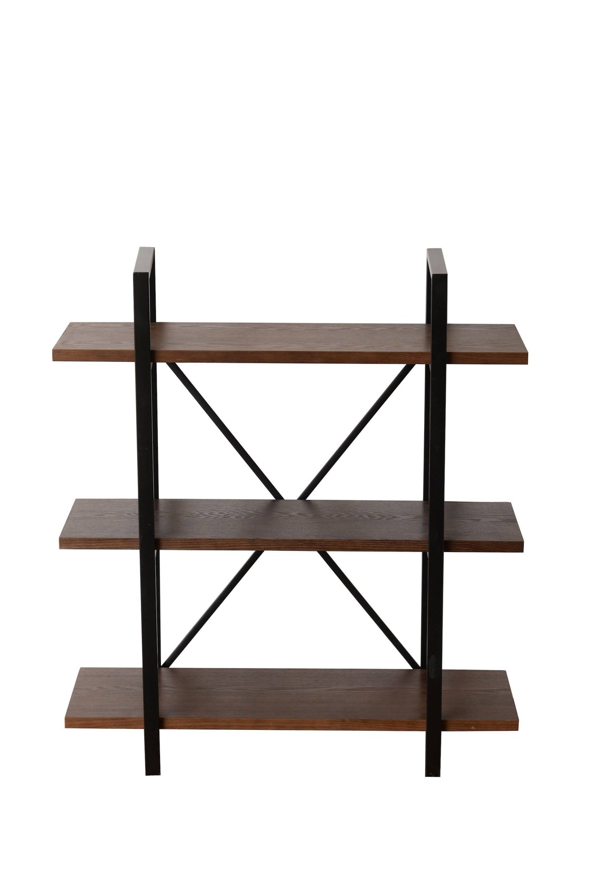 Walnut Brown 3 Shelf Etagere Bookcase R4206