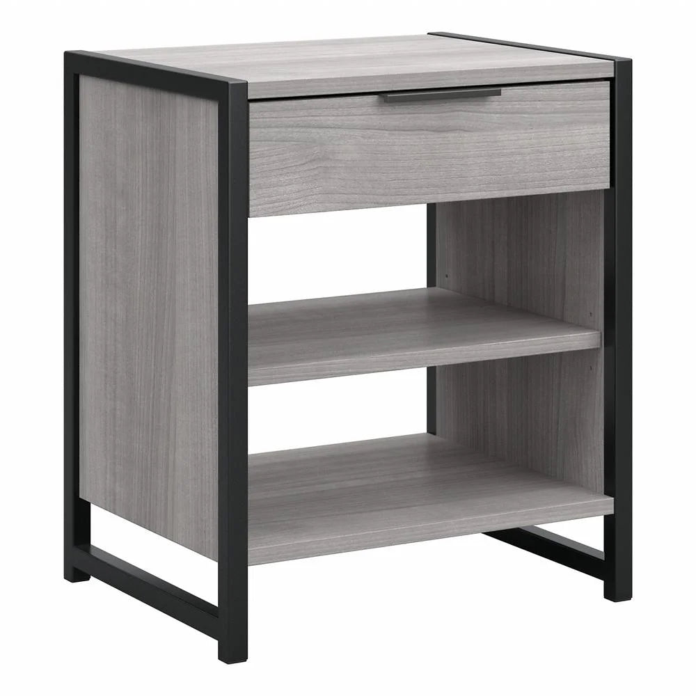 Small End Table with Drawer in Platinum Gray T478