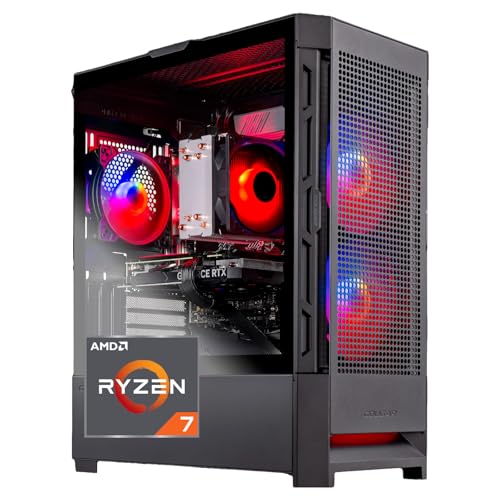 Mini Gaming PC Desktop, Ryzen 7 5700, NVIDIA RTX 4060 8GB, 1TB SSD, 16GB DDR4 RAM 3200, 650W Gold PSU, Win 11 Home Q9086