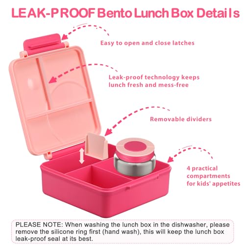 Black Bento Lunch Box Set with 8oz Soup Thermo and Insulated Lunch Bag T893