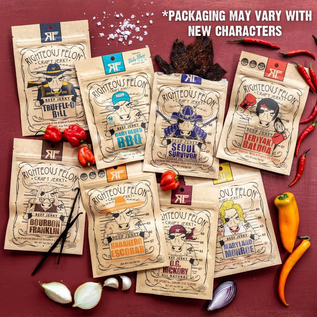 Beef Jerky Variety Pack 2 oz 8 Pack L5277
