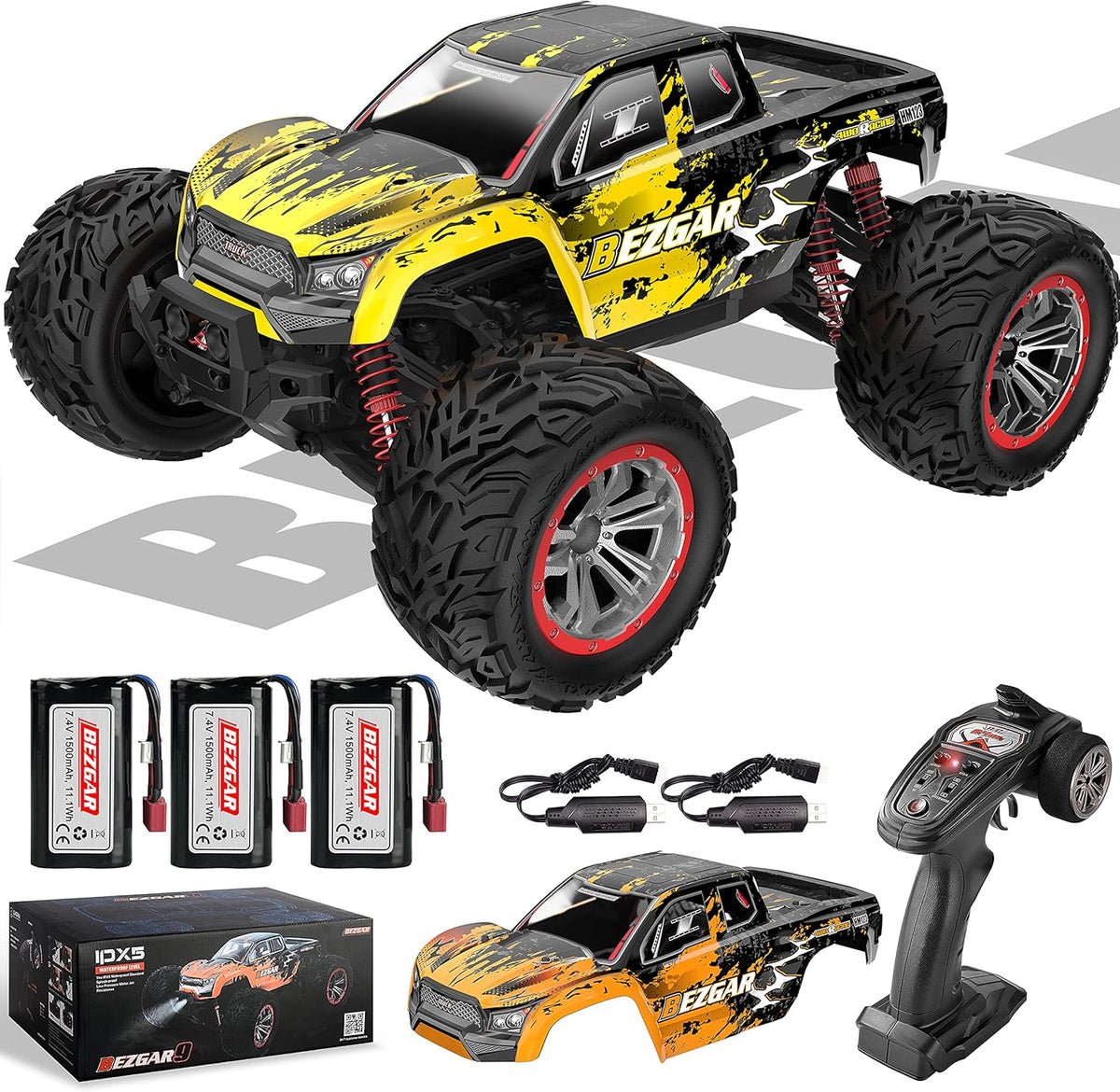 1:12 Scale 4WD High Speed RC Truck with 3 Rechargeable Batteries Z896