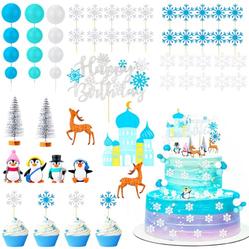 35 Piece Christmas Cake Topper Set W1436