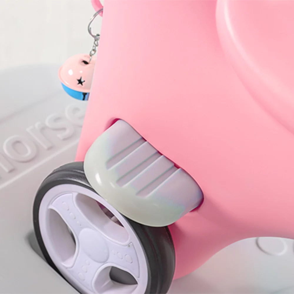 Pink Unicorn Ride On Toy with Push Handle O944