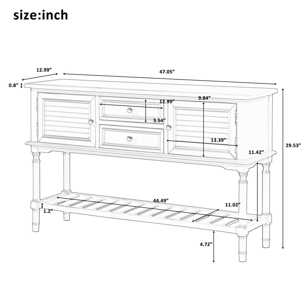 Black 47'' Sofa Table Console Table I740