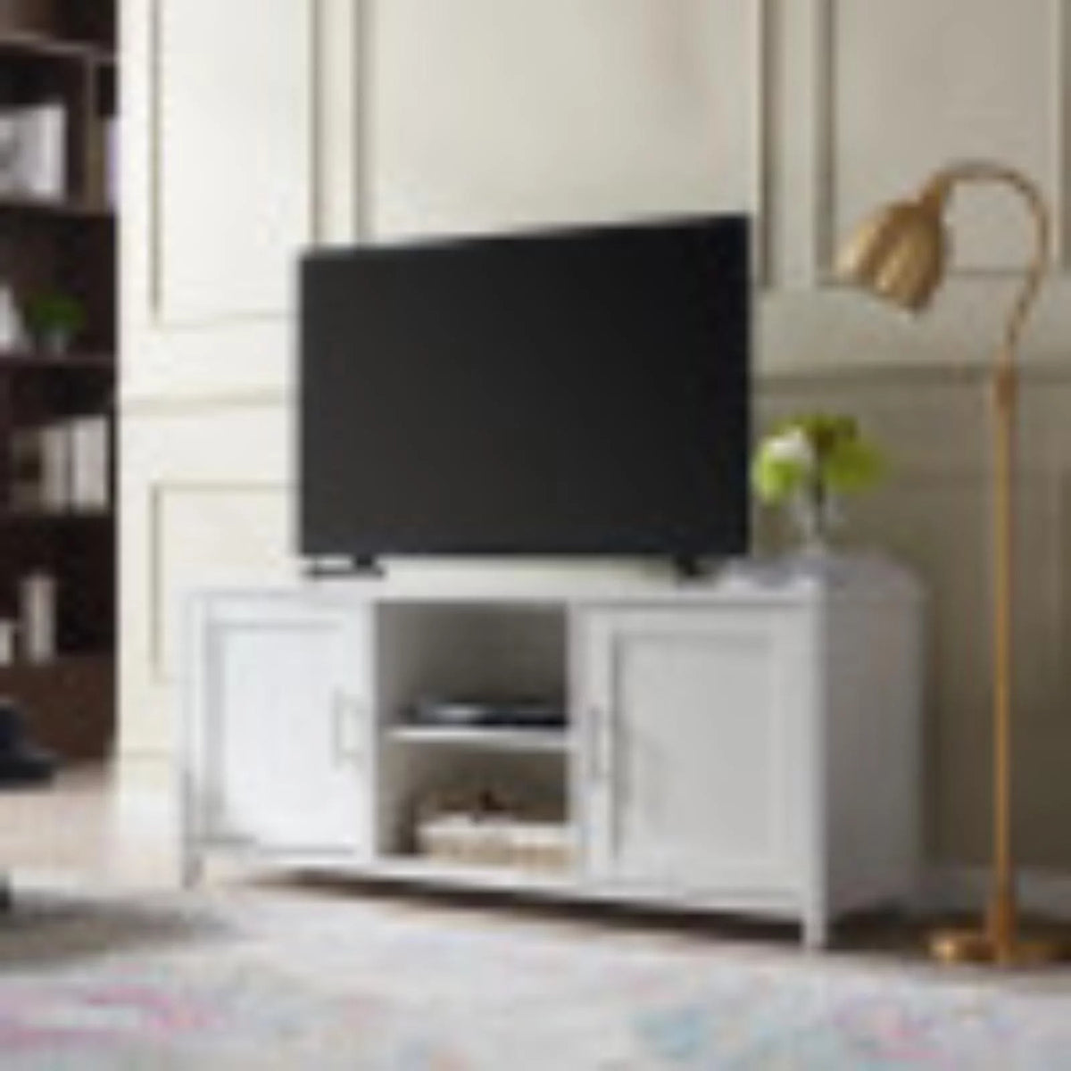 White Rectangular TV Stand T30005