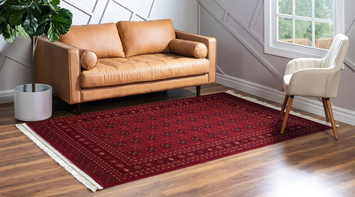 Bokhara Collection Rug 7' x 10' Red Low Rug T2041