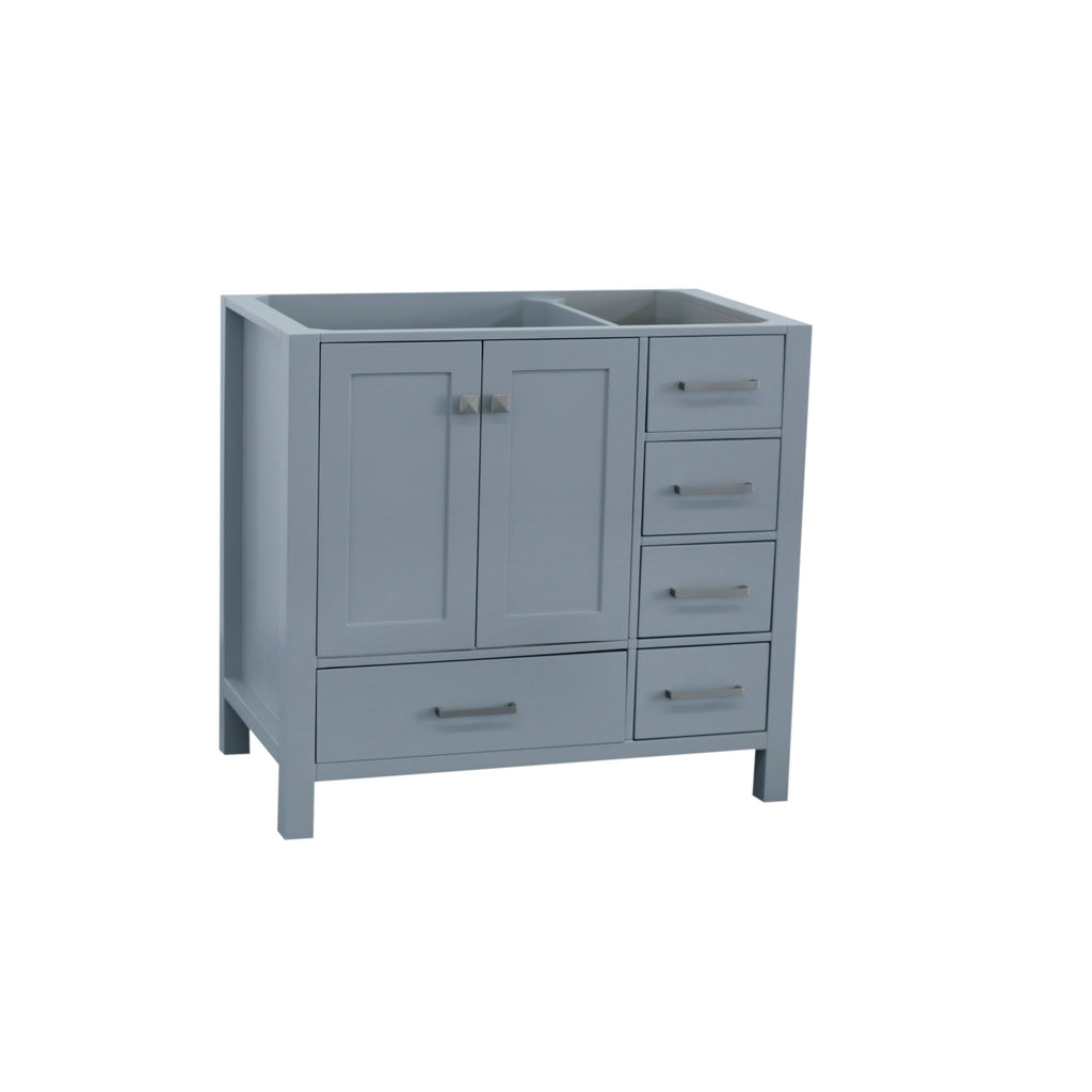 Gray Wood Vanity Cabinet Only V294