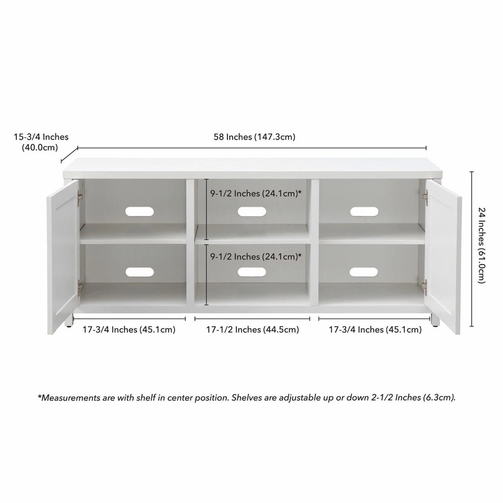 White Rectangular TV Stand T30005