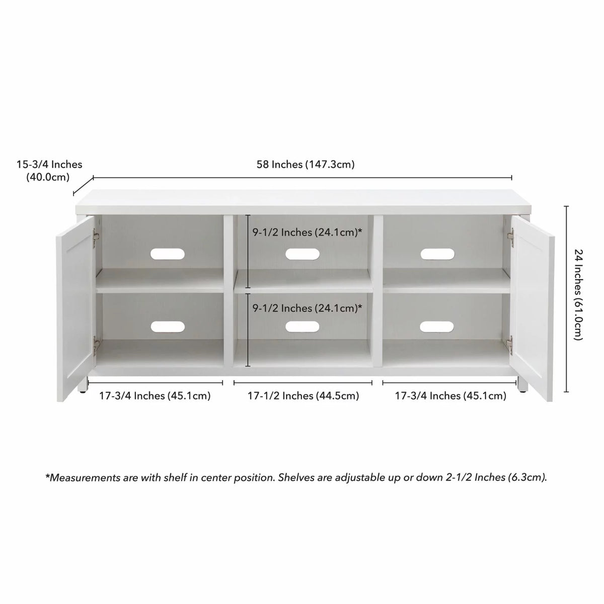 White Rectangular TV Stand T30005