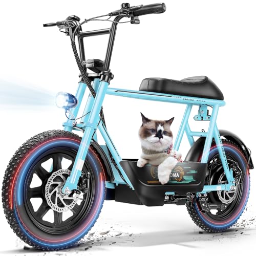 Electric Scooter with Seat, Fat Tire, Storage Basket Z886