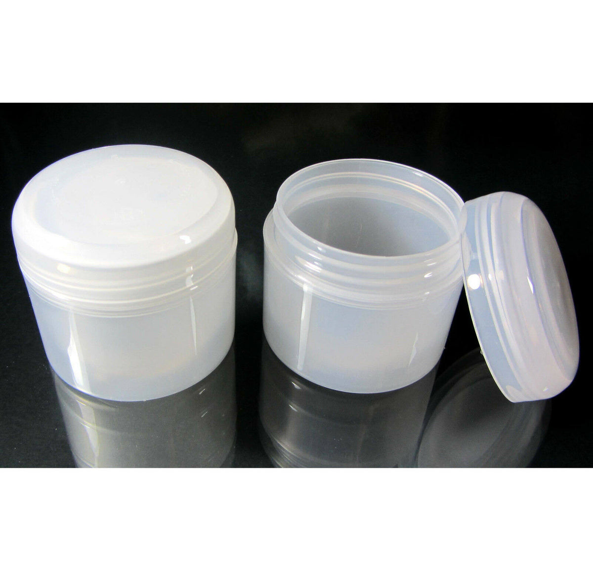 24 Cosmetic Jars Double Wall Plastic Containers with Dome Cap S945