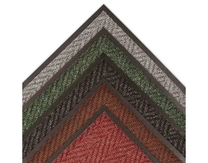 Gray Blended Yarn Carpeted Entry Mat with Vinyl Backing Q928432