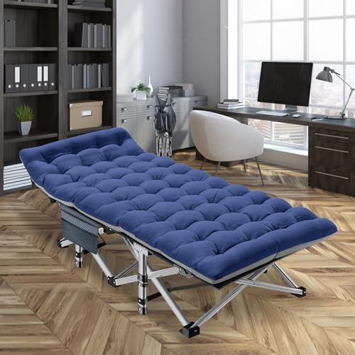 Folding Camping Cot with Pad and Carry Bag J1071