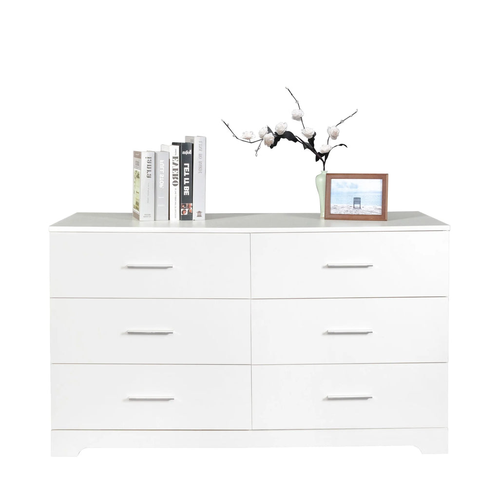 6 Drawer White Dresser E9735
