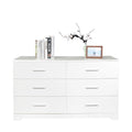 6 Drawer White Dresser E9735