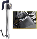 Universal Steering Wheel Brake Lock Retractable Double Hook Car Clutch Pedal Lock with 3 Keys I8264