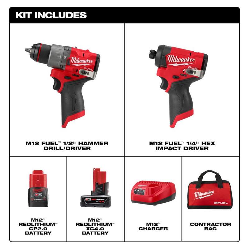 12-Volt Cordless Hammer Drill and Impact Driver Combo Kit G2722