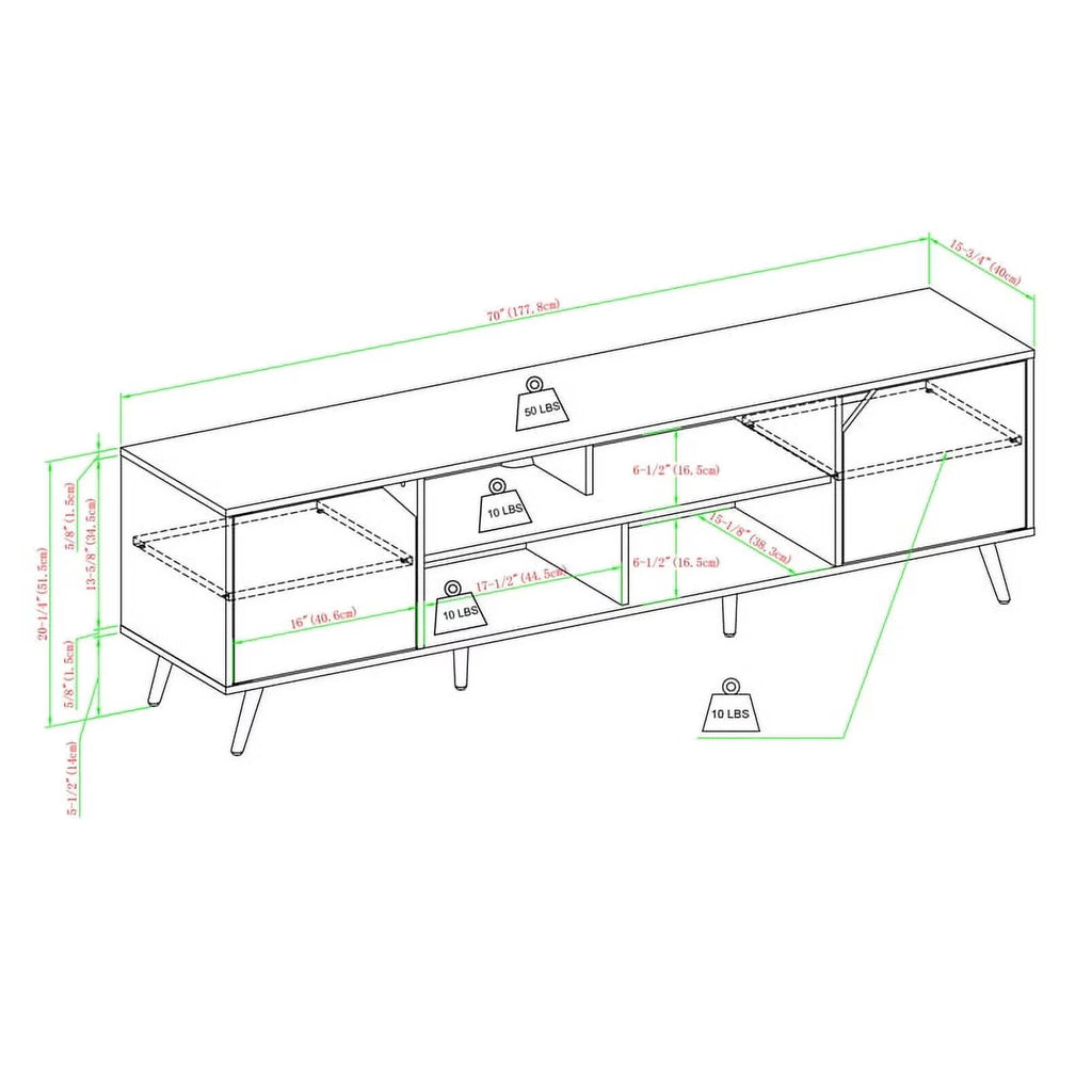 70" Wood TV Stand U275942