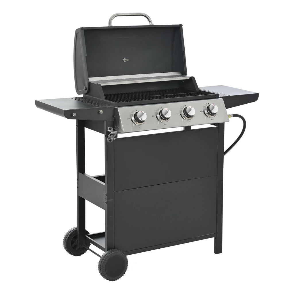 4 Burner Propane Gas Grill Stainless Steel with Side Burner S805