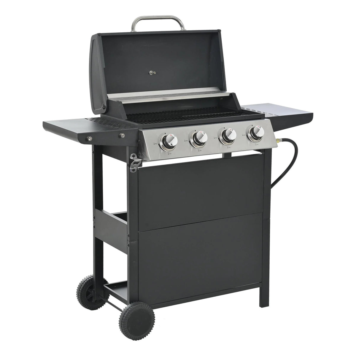 4 Burner Propane Gas Grill Stainless Steel with Side Burner S805