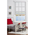 Cordless Faux Wood Blind White D571