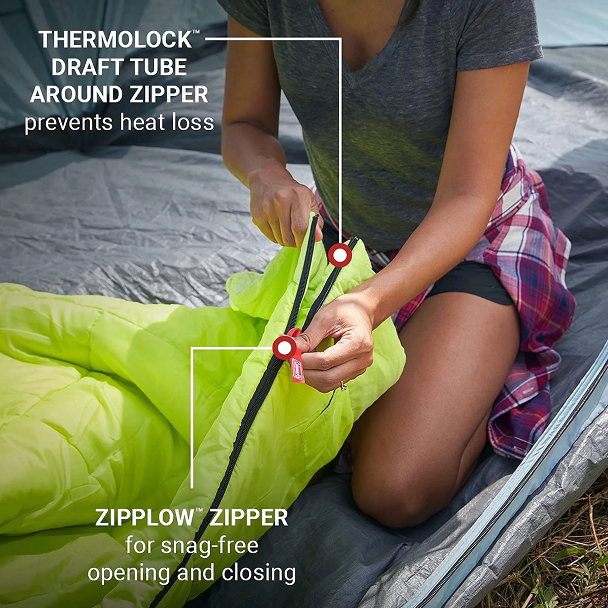 2 Pack 30 Degree Lightweight Camping Sleeping Bag V6790