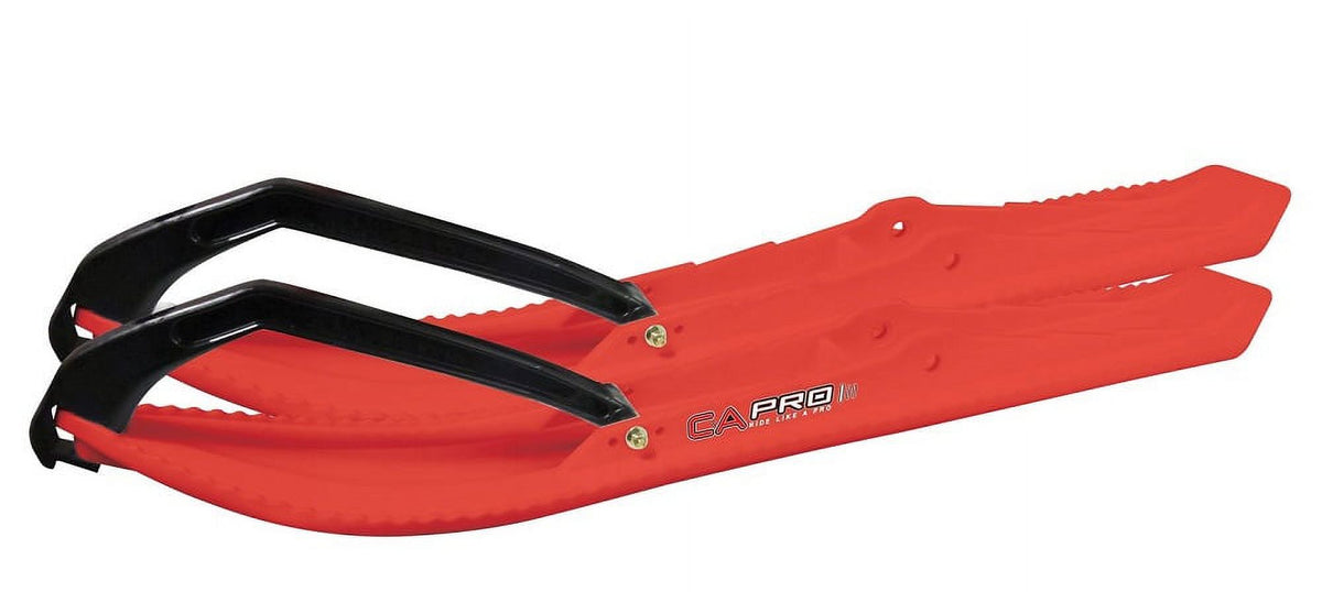 Red BX Snowmobile Skis with 6" Shaper Bars Complete Kit W747