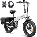 1400W Peak Motor 30MPH Max Speed 624WH Removable Battery Full Suspension 20 * 4.0 Fat Tire Foldable Ebike F916792