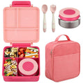 Black Bento Lunch Box Set with 8oz Soup Thermo and Insulated Lunch Bag T893