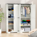 White 72" Wardrobe Closet with Doors K3507