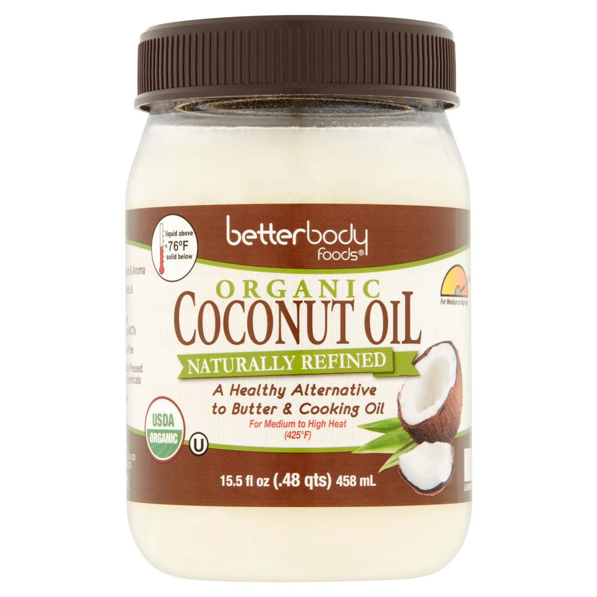 Organic Naturally Refined Coconut Oil, 15.5 fl oz, 6 pack D190572
