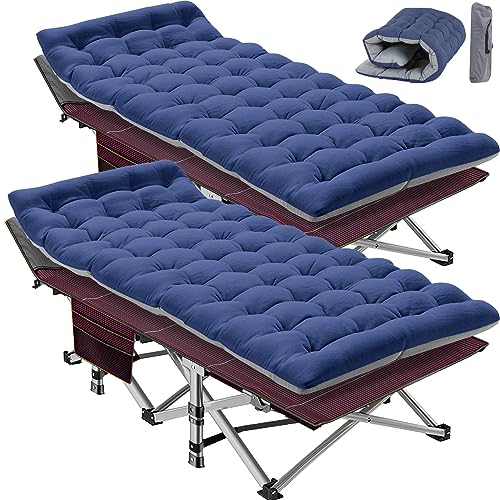 Folding Camping Cot with Pad and Carry Bag J1071