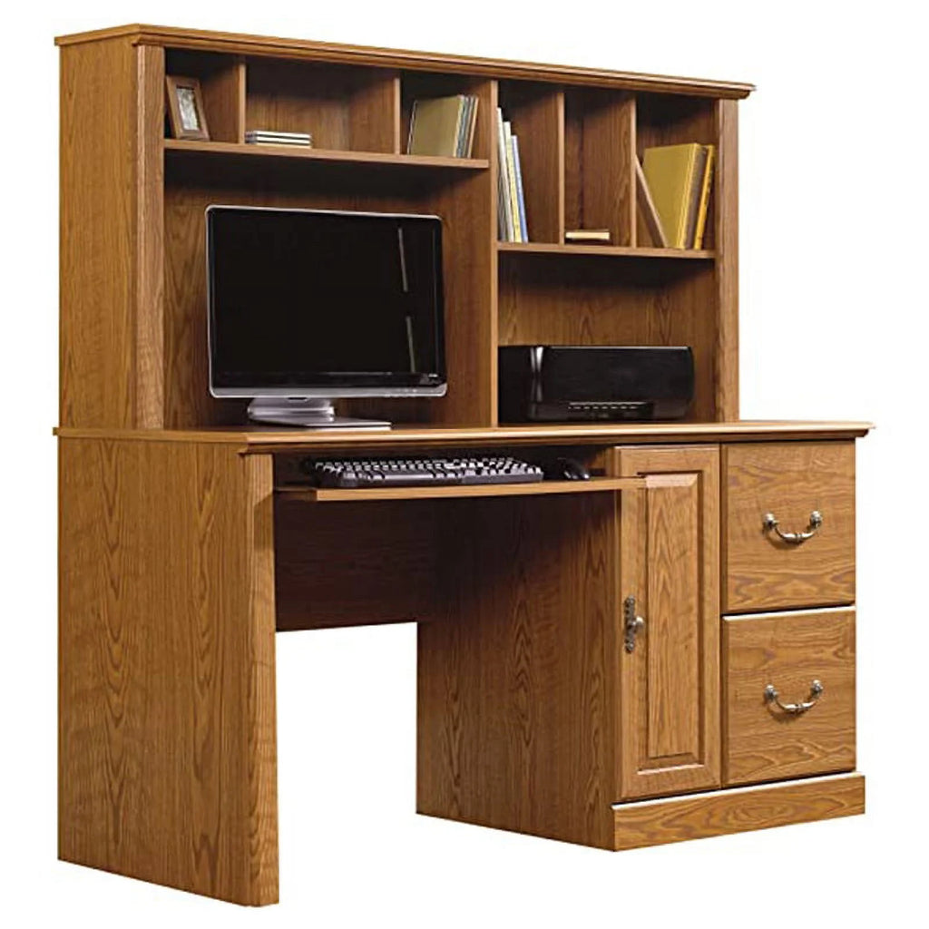 Traditional Wood Computer Desk with Hutch C910
