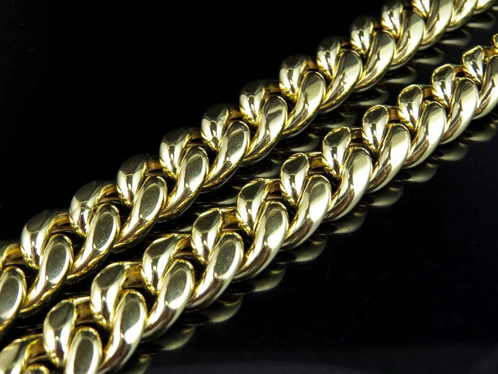 10K Yellow Gold Miami Cuban Link Chain with Box Clasp J68236