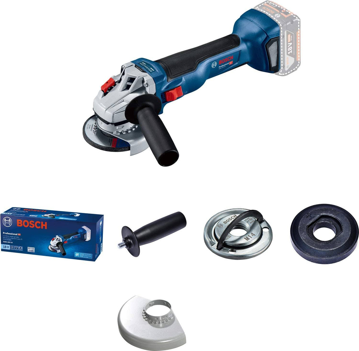 Bosch Professional GWS 18V-10 115mm Solo Karton Z1060